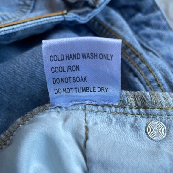 Princess Polly Arlington High Rise Straight Leg Denim Jeans Blue Women's Size 4P - Picture 8 of 9